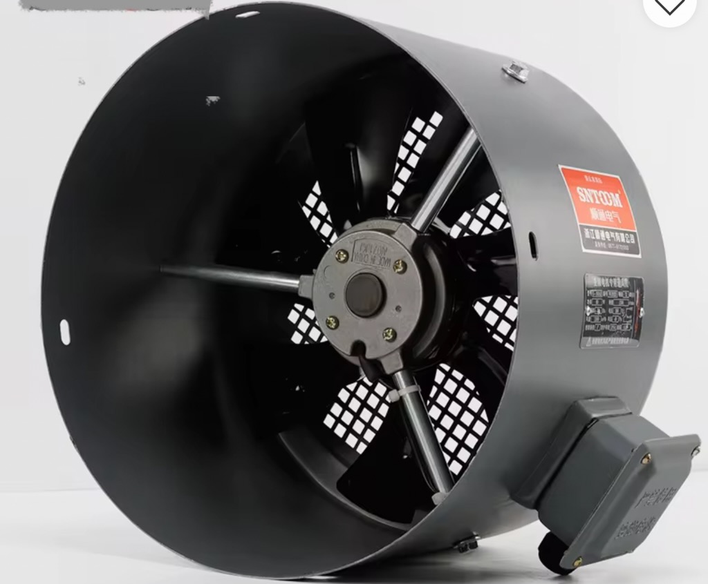 Force ventilation fans for electric motors